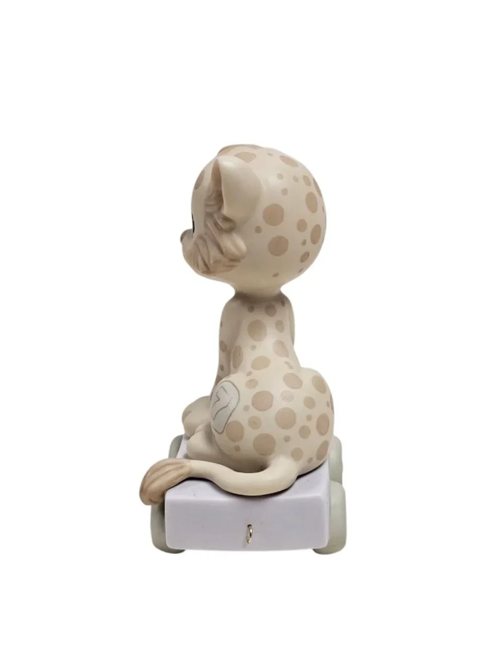 80s - 90s Precious Moments LEOPARD - 7th birthday series train figurine